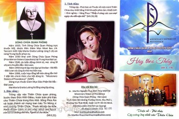 Thông báo Dòng Chúa Quan Phòng Truyền Giáo