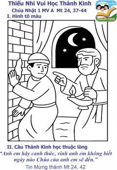 Thiếu Nhi Vui Học Thánh Kinh-CN 1 MV A -Hình tô màu