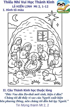 Thiếu Nhi VHTK-Lễ Hiển Linh-Hình tô màu