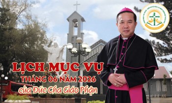 Lịch mục vụ tháng 6.2026 của Đức Giám Mục