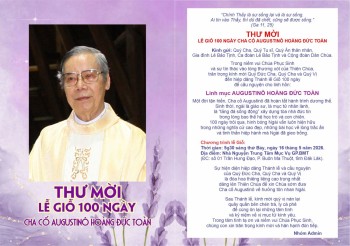 Thư mời Lễ Giỗ 100 ngày Cha cố Augustinô
