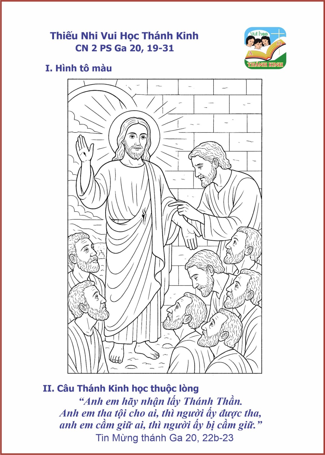 Thiếu Nhi VHTK -CN 2 PS A- Hình tô màu