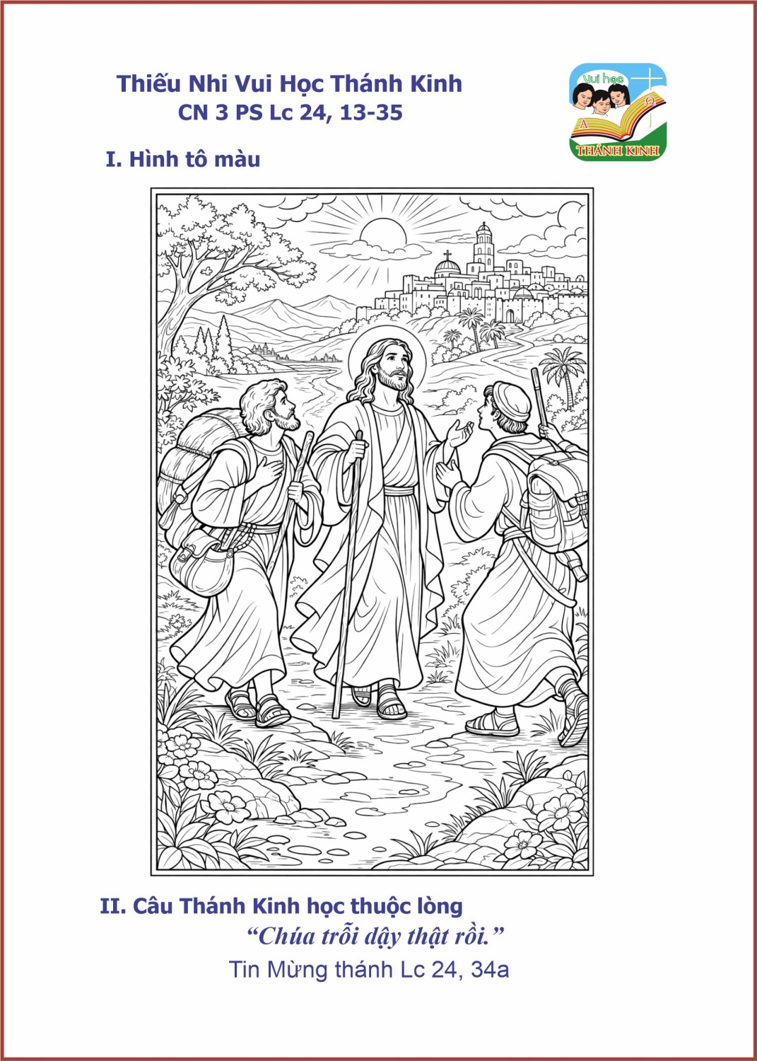 Thiếu Nhi VHTK -CN 3 PS A- Hình tô màu
