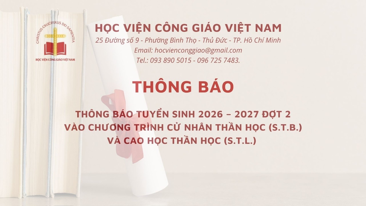 Thông Báo của Học viện Công giáo Việt Nam