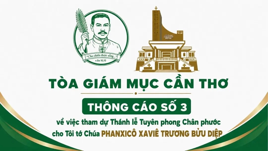 Thông cáo số 3 của Tòa Giám mục Cần Thơ