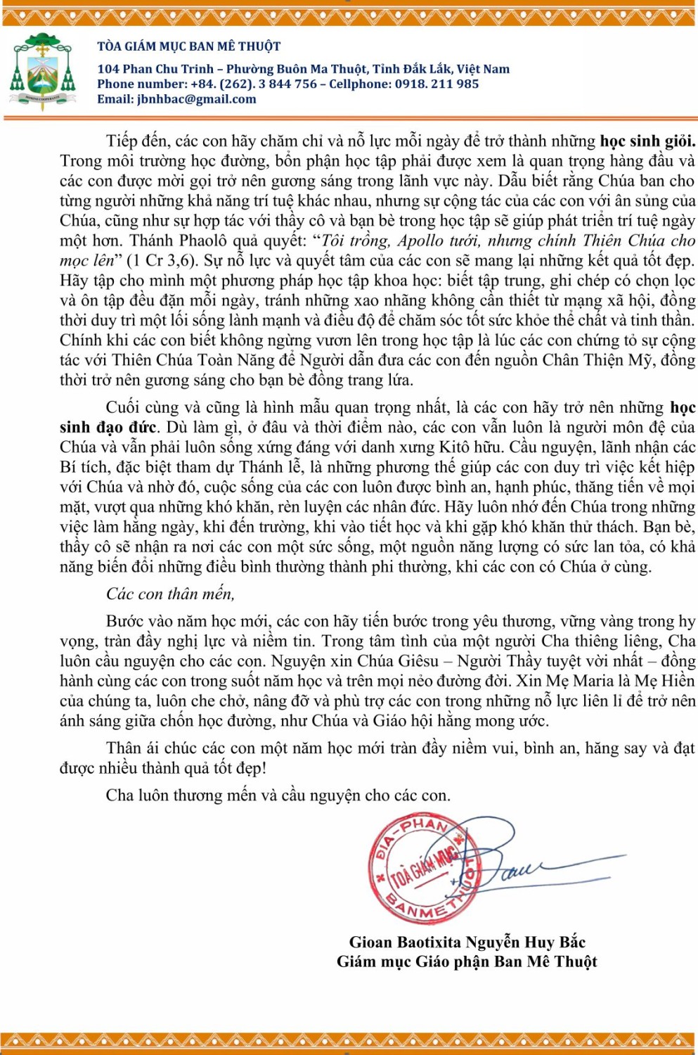 Thư gửi HSSV 2026b